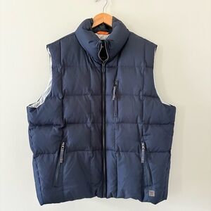 Weatherproof Garment Company Men’s Puffer Vest 60% down 40% feather Navy Size XL